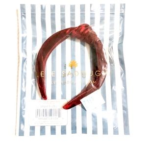 NEW Lele Sadoughi maroon velvet knotted headband
